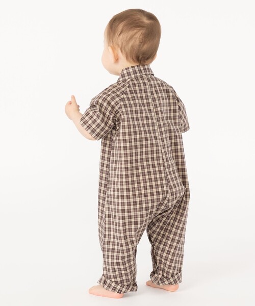 SHIPS（シップス）の「SHIPS KIDS:オープンカラー 半袖 ロンパース（ロンパース・キッズ・キャメル/ライトブルー・80/70）」の13枚目の写真