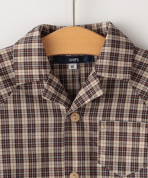 SHIPS（シップス）の「SHIPS KIDS:オープンカラー 半袖 ロンパース（ロンパース・キッズ・キャメル/ライトブルー・80/70）」の16枚目の写真