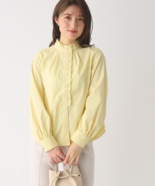 エステネージュスタンドフリルブラウス