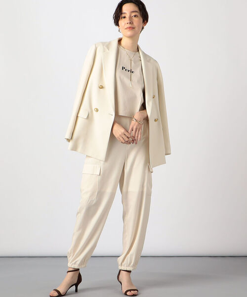NOLLEY’S(ノーリーズ)の「フィラメントカルゼカーゴパンツ(カーゴパンツ・レディース・ホワイト/オリーブ・36/38)」の4枚目の写真