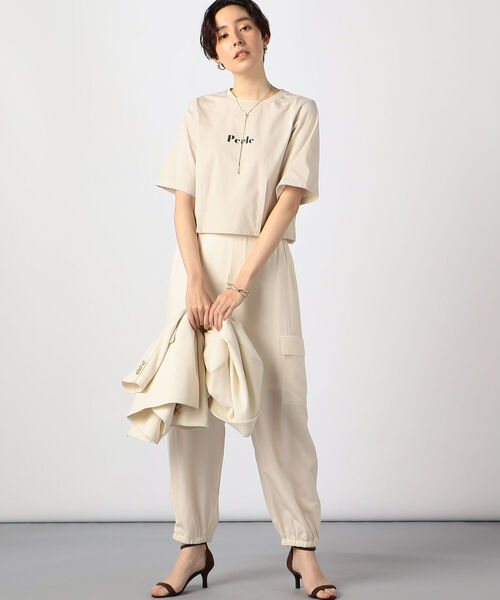 NOLLEY’S(ノーリーズ)の「フィラメントカルゼカーゴパンツ(カーゴパンツ・レディース・ホワイト/オリーブ・36/38)」の5枚目の写真