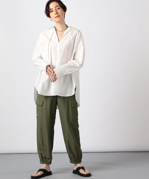 NOLLEY’S(ノーリーズ)の「フィラメントカルゼカーゴパンツ(カーゴパンツ・レディース・ホワイト/オリーブ・36/38)」の8枚目の写真