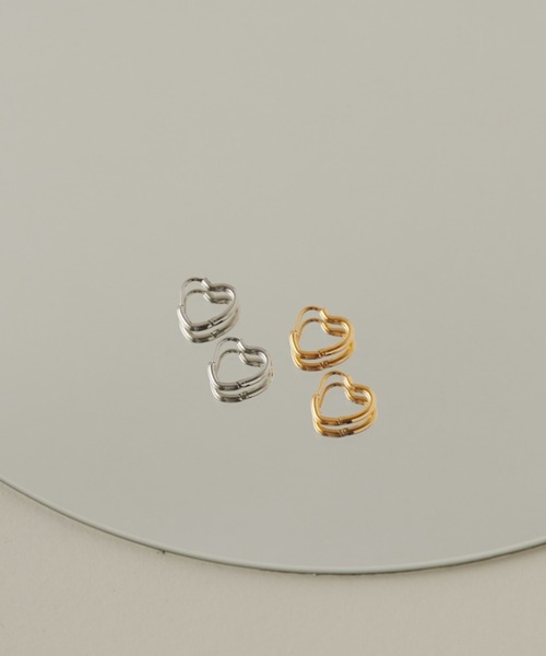 ciite' surgical stainless（シーテサージカルステンレス）の「【 金属アレルギー対応 】 ミニハートフープピアス サージカルステンレス 316L（ピアス（両耳用）・レディース・シルバー/ゴールド・FREE）」の7枚目の写真