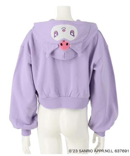 ANAP GｉRL（アナップガール）の「ANAPGIRL×クロミクロップドパーカー（パーカー・キッズ・ブラック/ラベンダー・S/M/XS）」の8枚目の写真