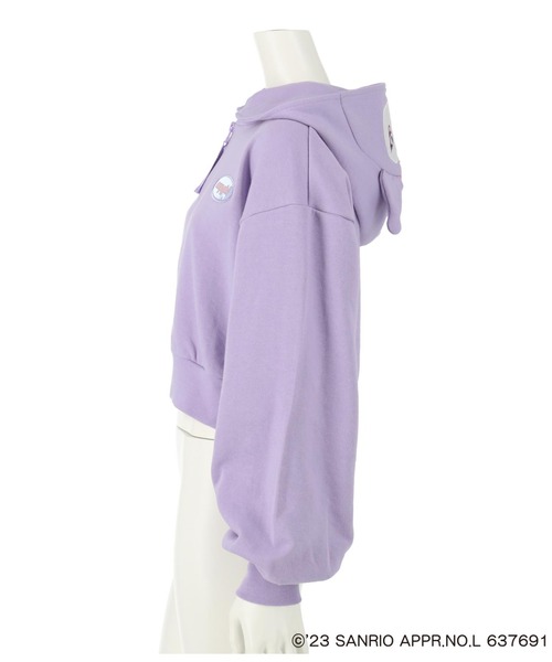 ANAP GｉRL（アナップガール）の「ANAPGIRL×クロミクロップドパーカー（パーカー・キッズ・ブラック/ラベンダー・S/M/XS）」の13枚目の写真