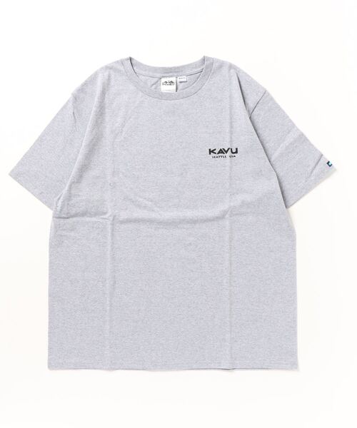 KAVU(カブー)の「KAVU/カブー Mountain Logo Tee/マウンテンロゴティー(Tシャツ/カットソー・メンズ・ホワイト/ヘザーグレー/ネイビー・LARGE/MEDIUM/X-LARGE)」の1枚目の写真