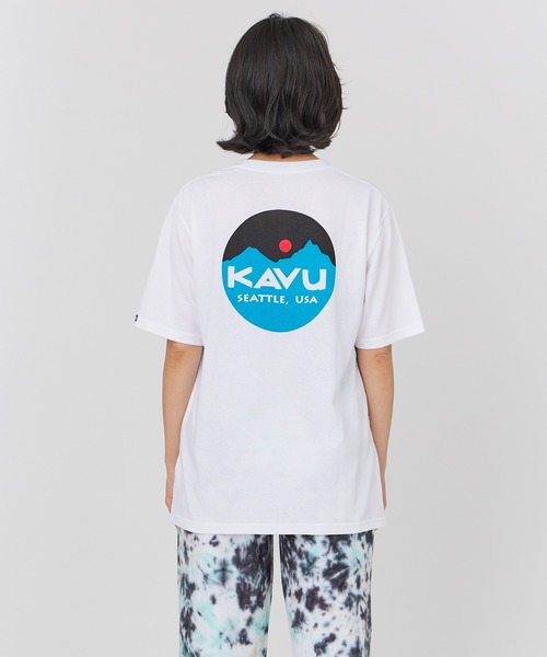 KAVU(カブー)の「KAVU/カブー Mountain Logo Tee/マウンテンロゴティー(Tシャツ/カットソー・メンズ・ホワイト/ヘザーグレー/ネイビー・LARGE/MEDIUM/X-LARGE)」の2枚目の写真