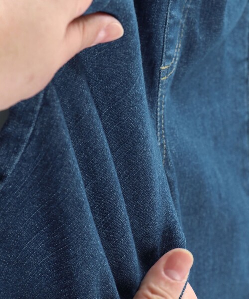 BRANSHES（ブランシェス）の「プレミアムストレッチカプリパンツ（デニムパンツ・キッズ・ネイビー/ブラック/ブルー・140/130/110/100/120/150/90）」の21枚目の写真