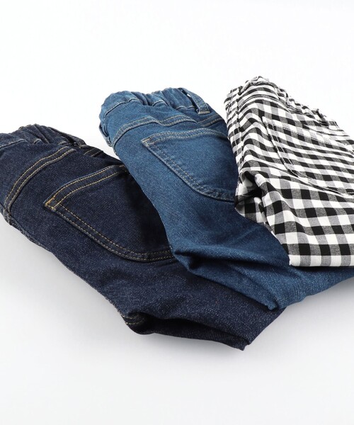 BRANSHES（ブランシェス）の「プレミアムストレッチカプリパンツ（デニムパンツ・キッズ・ネイビー/ブラック/ブルー・140/130/110/100/120/150/90）」の6枚目の写真