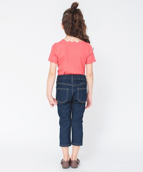 BRANSHES（ブランシェス）の「プレミアムストレッチカプリパンツ（デニムパンツ・キッズ・ネイビー/ブラック/ブルー・140/130/110/100/120/150/90）」の4枚目の写真