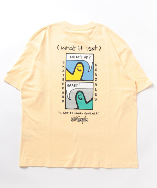 (What it isNt)ART BY MARKGONZALES(ワットイットイズント)の「【(What it isNt)】グラフィックプリントT(Tシャツ/カットソー・メンズ・ホワイト×ブラック/グリーン/サックスブルー/ブラック/イエロー/ホワイト・S/XL/M/L)」の12枚目の写真