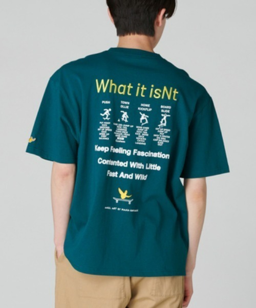 (What it isNt)ART BY MARKGONZALES(ワットイットイズント)の「【(What it isNt)】グラフィックプリントT(Tシャツ/カットソー・メンズ・ホワイト×ブラック/グリーン/サックスブルー/ブラック/イエロー/ホワイト・S/XL/M/L)」の4枚目の写真