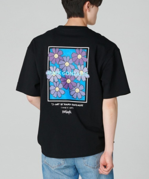 (What it isNt)ART BY MARKGONZALES(ワットイットイズント)の「【(What it isNt)】グラフィックプリントT(Tシャツ/カットソー・メンズ・ホワイト×ブラック/グリーン/サックスブルー/ブラック/イエロー/ホワイト・S/XL/M/L)」の3枚目の写真