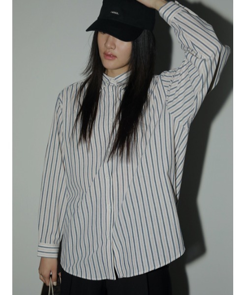 AMAIL（アマイル）の「Stripe loose shirt（シャツ/ブラウス・レディース・ストライプ・FREE）」の3枚目の写真