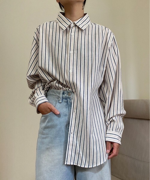 AMAIL（アマイル）の「Stripe loose shirt（シャツ/ブラウス・レディース・ストライプ・FREE）」の11枚目の写真