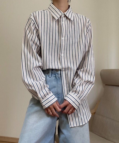 AMAIL（アマイル）の「Stripe loose shirt（シャツ/ブラウス・レディース・ストライプ・FREE）」の12枚目の写真