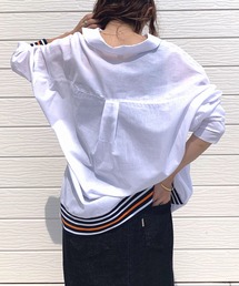 Q | リブドッキングシャツ(シャツ/ブラウス)