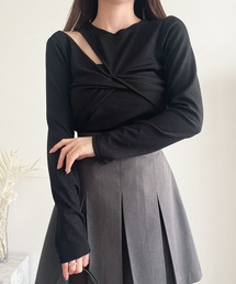 Heather | カップ付きショルダーチェーン2Pカットソー　194439(Tシャツ/カットソー)