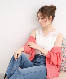 DRESKIP | 【吸水速乾】インナーもかわいく! 衿レースタンクトップ(タンクトップ)