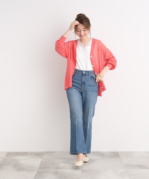 DRESKIP（ドレスキップ）の「◆【吸水速乾】インナーもかわいく! 衿レースタンクトップ（タンクトップ・レディース・ブラック/オフホワイト/サンドベージュ・02/03/04）」の6枚目の写真