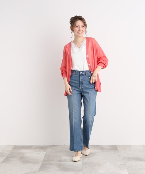 DRESKIP（ドレスキップ）の「◆【吸水速乾】インナーもかわいく! 衿レースタンクトップ（タンクトップ・レディース・ブラック/オフホワイト/サンドベージュ・02/03/04）」の7枚目の写真