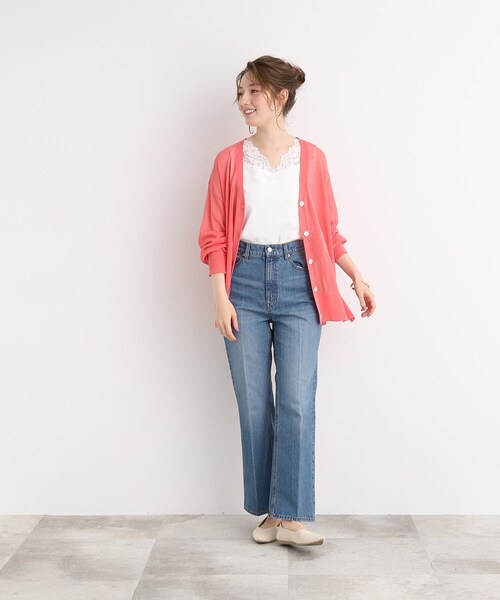 DRESKIP（ドレスキップ）の「◆【吸水速乾】インナーもかわいく! 衿レースタンクトップ（タンクトップ・レディース・ブラック/オフホワイト/サンドベージュ・02/03/04）」の8枚目の写真