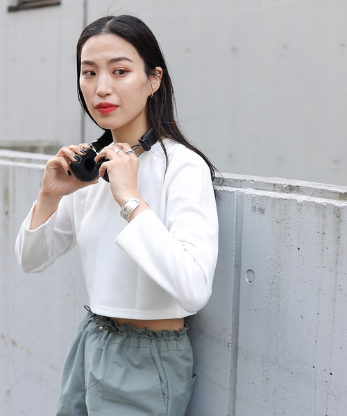 COLONY 2139（コロニートゥーワンスリーナイン）の「前後２WAY ライトダンボールドットボタンクロップトカーディガン（カーディガン/ボレロ・レディース・ホワイト/ブラック/ブルー/グリーン・FREE）」の19枚目の写真