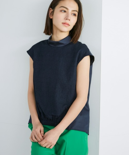 INED(イネド)の「フロントレースブラウス(シャツ/ブラウス・レディース・ネイビー/オフホワイト・9号)」の10枚目の写真