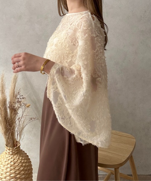 apres jour clair（アプレジュールクレア）の「【apres jour clair】2WAYジャガードトップス【ZOZOTOWN限定アイテム】（シャツ/ブラウス・レディース・ブラウン系その他/アイボリー・フリー/X-LARGE）」の10枚目の写真