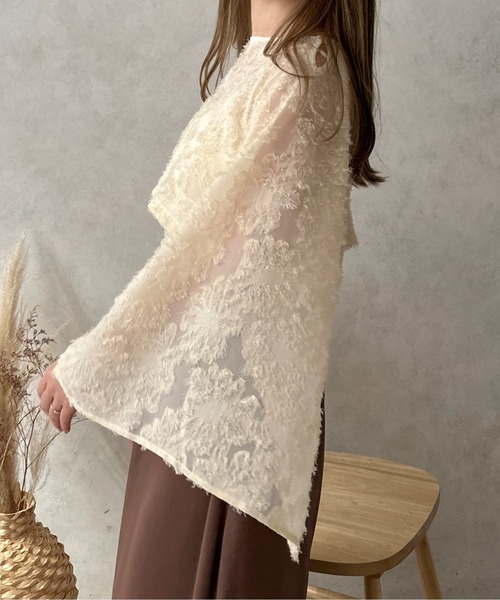 apres jour clair（アプレジュールクレア）の「【apres jour clair】2WAYジャガードトップス【ZOZOTOWN限定アイテム】（シャツ/ブラウス・レディース・ブラウン系その他/アイボリー・フリー/X-LARGE）」の13枚目の写真