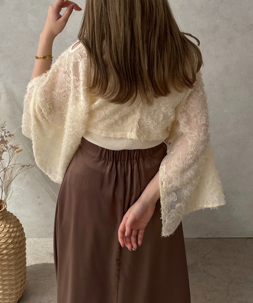 apres jour clair（アプレジュールクレア）の「【apres jour clair】2WAYジャガードトップス【ZOZOTOWN限定アイテム】（シャツ/ブラウス・レディース・ブラウン系その他/アイボリー・フリー/X-LARGE）」の14枚目の写真