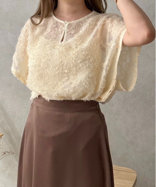 apres jour clair（アプレジュールクレア）の「【apres jour clair】2WAYジャガードトップス【ZOZOTOWN限定アイテム】（シャツ/ブラウス・レディース・ブラウン系その他/アイボリー・フリー/X-LARGE）」の19枚目の写真