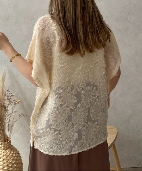 apres jour clair（アプレジュールクレア）の「【apres jour clair】2WAYジャガードトップス【ZOZOTOWN限定アイテム】（シャツ/ブラウス・レディース・ブラウン系その他/アイボリー・フリー/X-LARGE）」の22枚目の写真