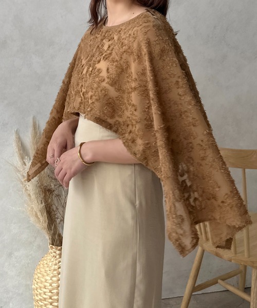 apres jour clair（アプレジュールクレア）の「【apres jour clair】2WAYジャガードトップス【ZOZOTOWN限定アイテム】（シャツ/ブラウス・レディース・ブラウン系その他/アイボリー・フリー/X-LARGE）」の6枚目の写真