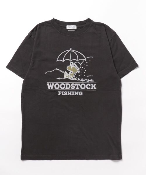 PEANUTS(ピーナッツ)の「LUMBER SNOOPY PRINT T-SHIRTS(Tシャツ/カットソー・メンズ・オレンジ/チャコール/アイボリー・M/L)」の2枚目の写真