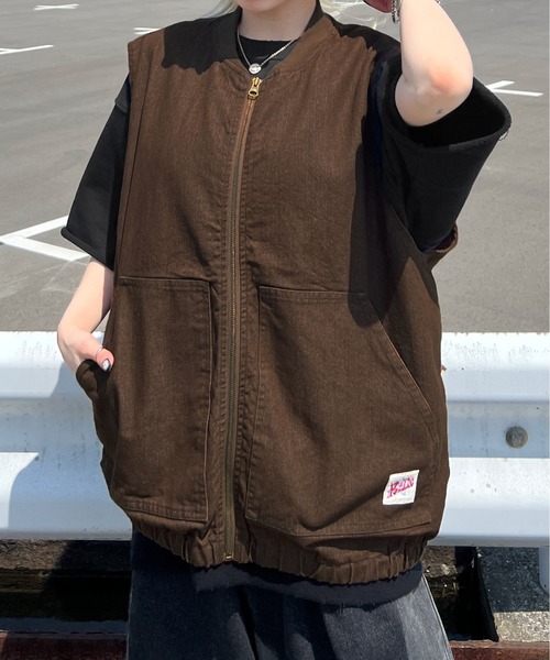 sedacle（セダクル）の「ビッグポケットワークベスト（ベスト・メンズ・カーキ/ブラウン/ブラック・LARGE/MEDIUM）」の16枚目の写真