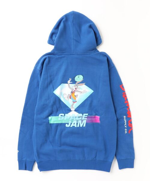 Diamond SUPPLY CO.(ダイアモンドサプライ)の「Diamond Supply Co./ダイアモンド オーバーサイズ バックプリントパーカー D21DMPF304(パーカー・メンズ・ブルー/ブラック・M/XL/L)」の3枚目の写真