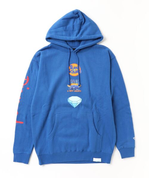 Diamond SUPPLY CO.(ダイアモンドサプライ)の「Diamond Supply Co./ダイアモンド オーバーサイズ バックプリントパーカー D21DMPF304(パーカー・メンズ・ブルー/ブラック・M/XL/L)」の6枚目の写真