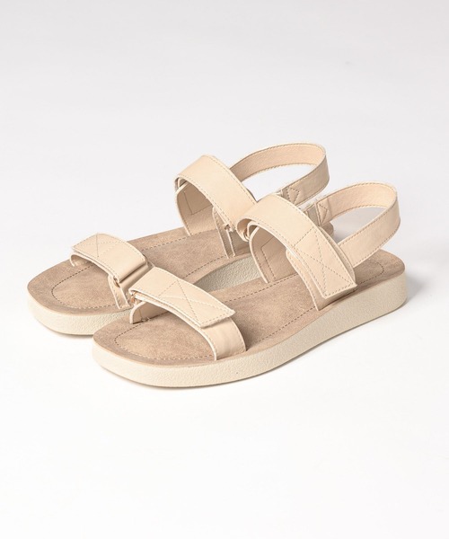 GLOBAL WORK(グローバルワーク)の「らくっションフィットベルトサンダル/189465(サンダル・レディース・アイボリー/ブラウン/ブラック・LARGE/MEDIUM)」の1枚目の写真