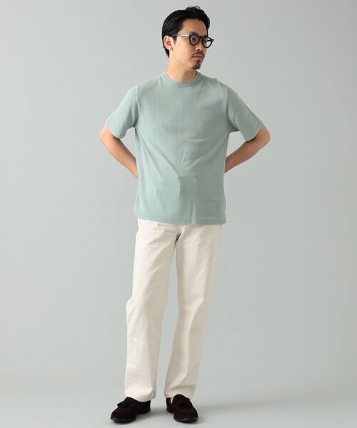 【着用１回のみ】BEAMS MORGANO クルーネックニットT 　サイズ５２ BEAMS F（ビームスF）【別注】MORGANO / クルーネック ニット（T