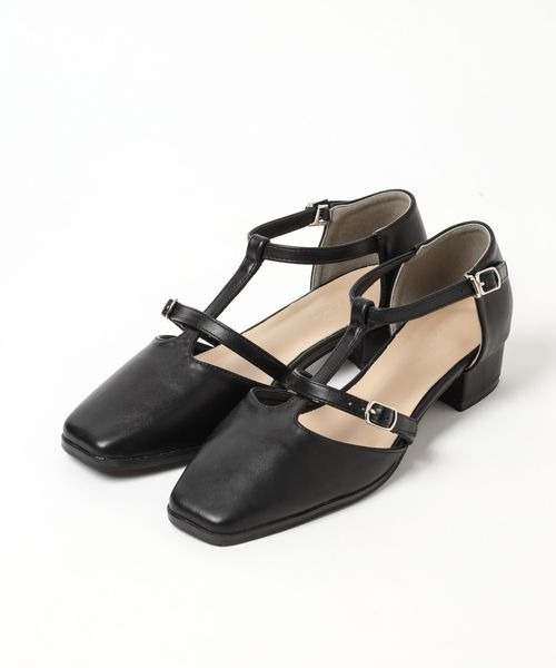 mysty woman（ミスティウーマン）の「Ｔストラップパンプス 199976（パンプス・レディース・オフホワイト/ブラック・MEDIUM/LARGE）」の10枚目の写真