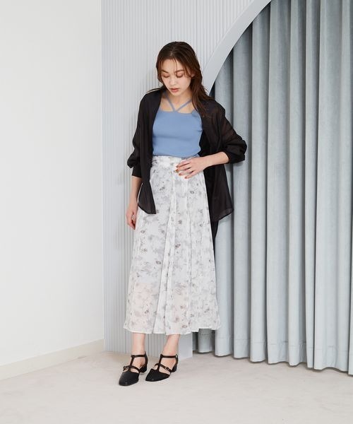 mysty woman（ミスティウーマン）の「Ｔストラップパンプス 199976（パンプス・レディース・オフホワイト/ブラック・MEDIUM/LARGE）」の6枚目の写真