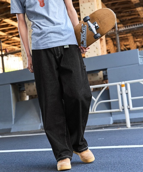 NYUDROP】LOGO PAINTER DENIM PANTS/刺繍ペインターデニムパンツ