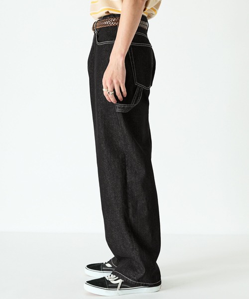 NYUDROP（ニュードロップ）の「【NYUDROP】LOGO PAINTER DENIM PANTS/刺繍ペインターデニムパンツ（デニムパンツ・メンズ・カーキ/ブラック/インディゴブルー・M/L/XL）」の15枚目の写真