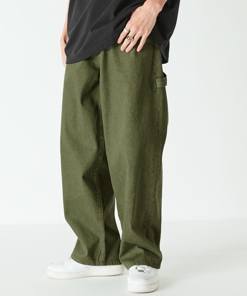 NYUDROP（ニュードロップ）の「【NYUDROP】LOGO PAINTER DENIM PANTS/刺繍ペインターデニムパンツ（デニムパンツ・メンズ・カーキ/ブラック/インディゴブルー・M/L/XL）」の18枚目の写真