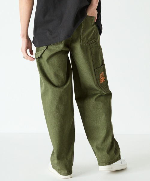 NYUDROP（ニュードロップ）の「【NYUDROP】LOGO PAINTER DENIM PANTS/刺繍ペインターデニムパンツ（デニムパンツ・メンズ・カーキ/ブラック/インディゴブルー・M/L/XL）」の19枚目の写真