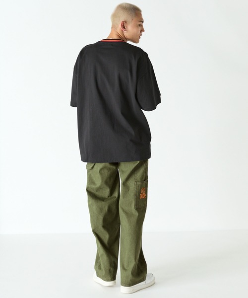 NYUDROP（ニュードロップ）の「【NYUDROP】LOGO PAINTER DENIM PANTS/刺繍ペインターデニムパンツ（デニムパンツ・メンズ・カーキ/ブラック/インディゴブルー・M/L/XL）」の22枚目の写真