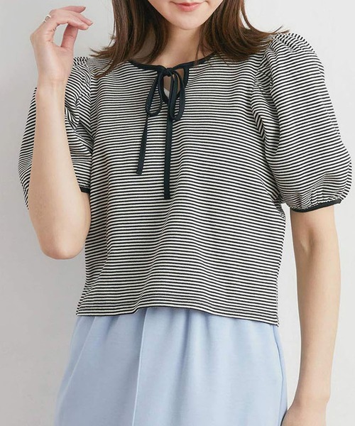 RETRO GIRL（レトロガール）の「２WAYカノコボーダーTee（Tシャツ/カットソー・レディース・ブルー系その他3/ブラック系その他3/グリーン系その他3・FREE）」の2枚目の写真