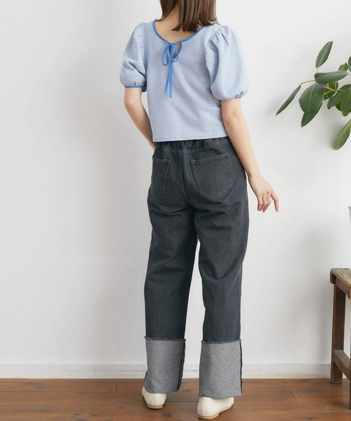 RETRO GIRL（レトロガール）の「２WAYカノコボーダーTee（Tシャツ/カットソー・レディース・ブルー系その他3/ブラック系その他3/グリーン系その他3・FREE）」の10枚目の写真