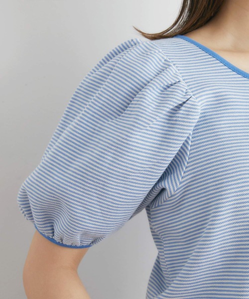 RETRO GIRL（レトロガール）の「２WAYカノコボーダーTee（Tシャツ/カットソー・レディース・ブルー系その他3/ブラック系その他3/グリーン系その他3・FREE）」の13枚目の写真